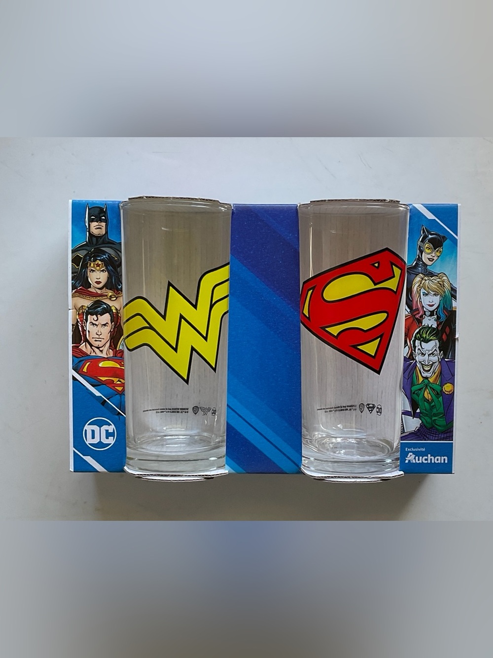 DC Comics Superhero Collection Glasses Wonder Woman & Superman NWT